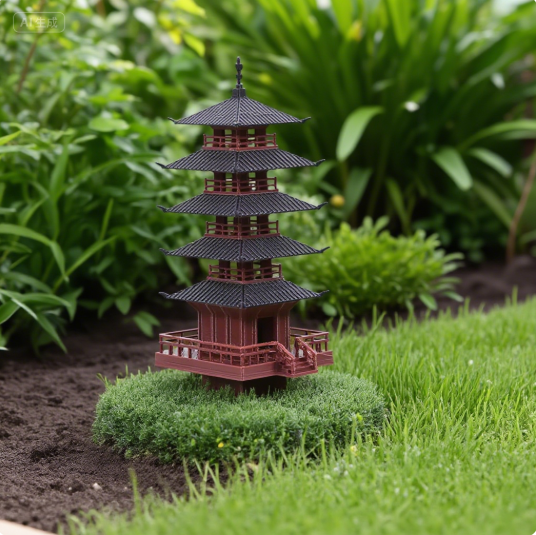Bonsai Garden Zen - Садовый аквариум, декор бонсай, мини-статуя пагоды,
